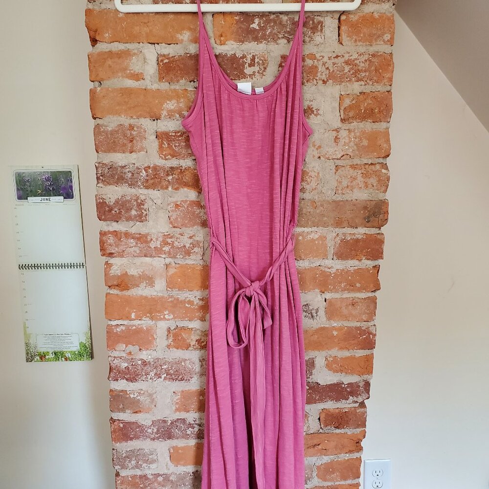 Gap cotton blend dress xs pink mauve